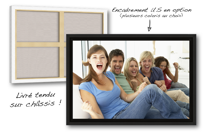photo sur toile avec cadre américain
