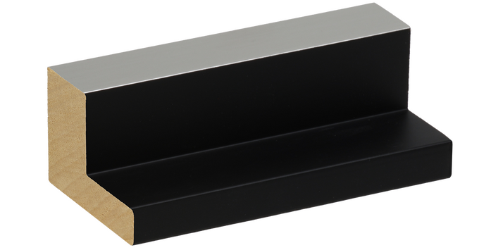 échantillon moulure L NOIR ET ARGENT