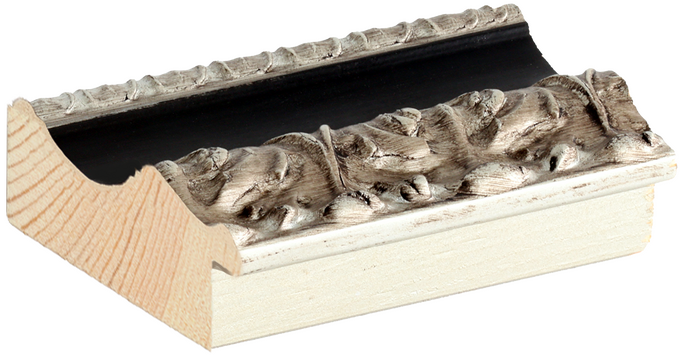 échantillon moulure NOIR ET ARGENT